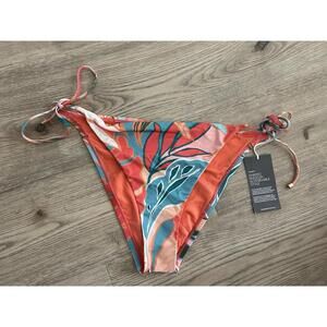 Vitamin A Bikini Bottom Bathing Suit Swimwear  Size XL Coral Floral NWT